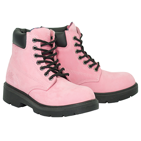 Alice Pink Work Boots For Women